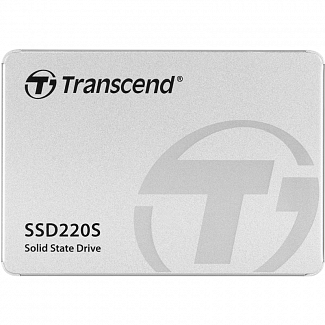 Твердотельный накопитель/ Transcend SSD SSD220S, 120GB, 2.5" 7mm, SATA3, 3D TLC, R/W 500/300MB/s, IOPs 28 000/75 000, TBW 40, DWPD 0.3 (3 года)