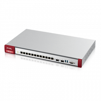 Межсетевой экран/ ZYXEL ZyWALL USG FLEX 700 Firewall with a set of 1 year subscriptions (AS, AV, CF, IDP), Rack, 12 configurable (LAN / WAN) GE ports, 2xSFP, 2xUSB3.0, AP Controller (8/264), Device HA Pro
