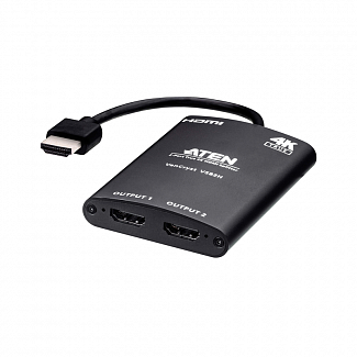 2-портовый True 4K HDMI разветвитель с масштабированием/ 2-Port True 4K HDMI Splitter with Scaler. Aten
